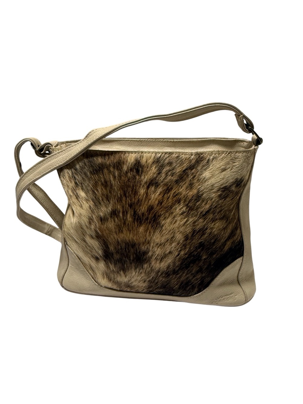 Agave sky leather shoulder bag
